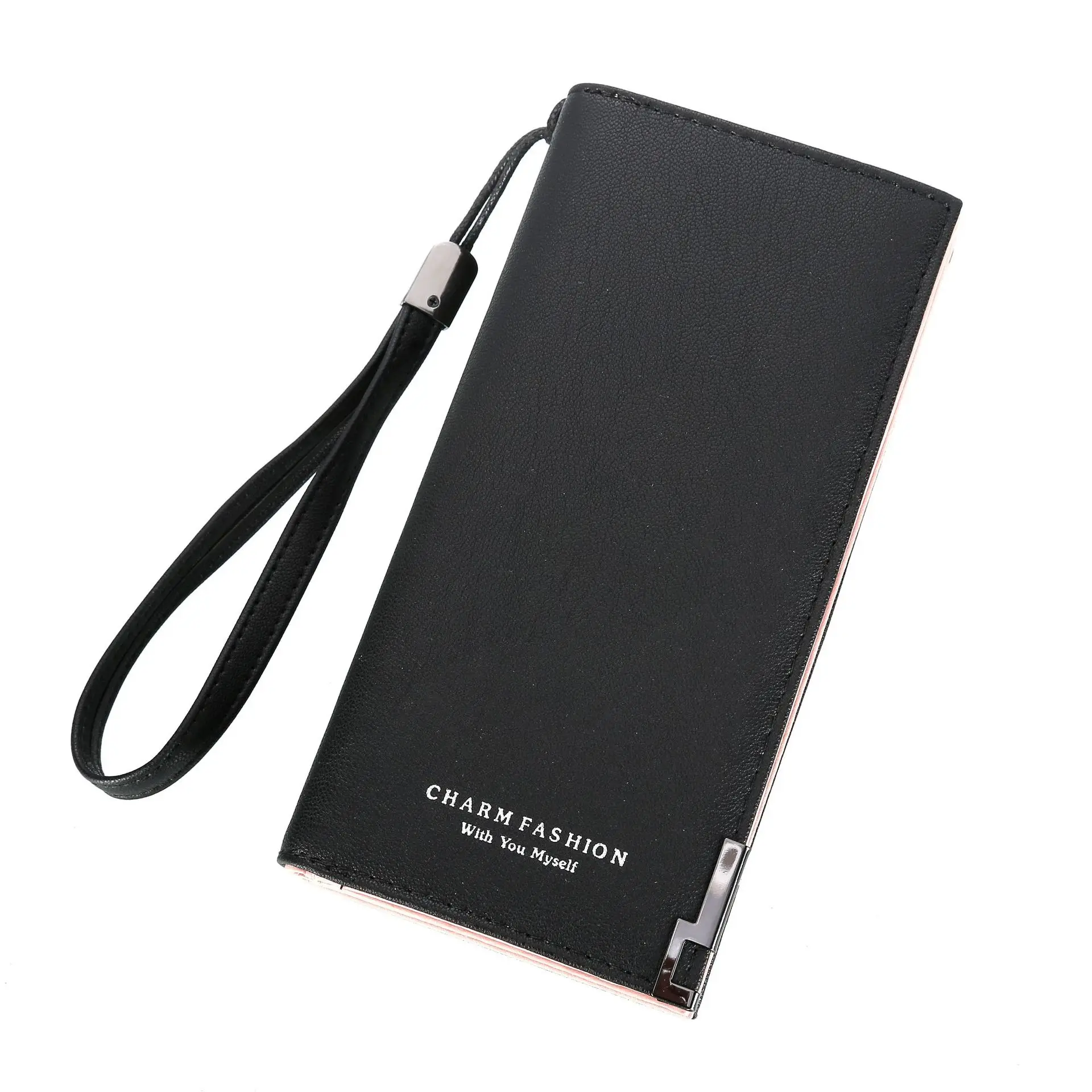 

Minimalistic and Matte and leaf and solid color style PU material young lady clutch making bag long wallet card holder.,.