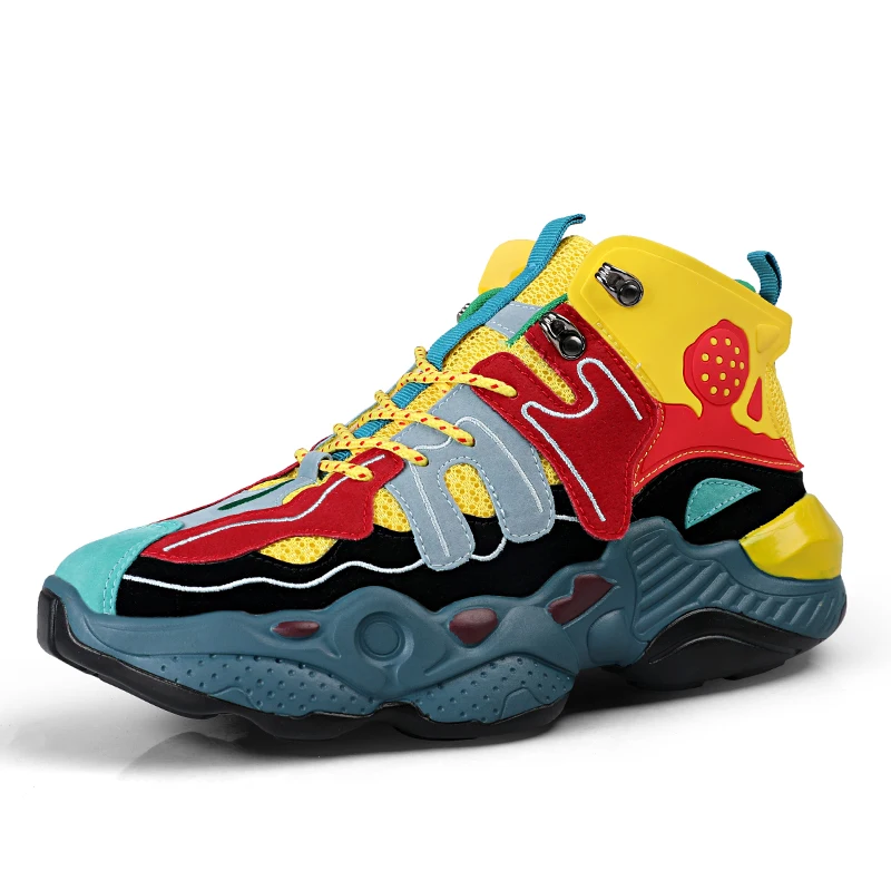 

Best Sale Colorful Fashion Comfortable Sneakers Custom Logo Casual Sports Shoes, Beige+brown;lt.blule+black;yellow+green;black