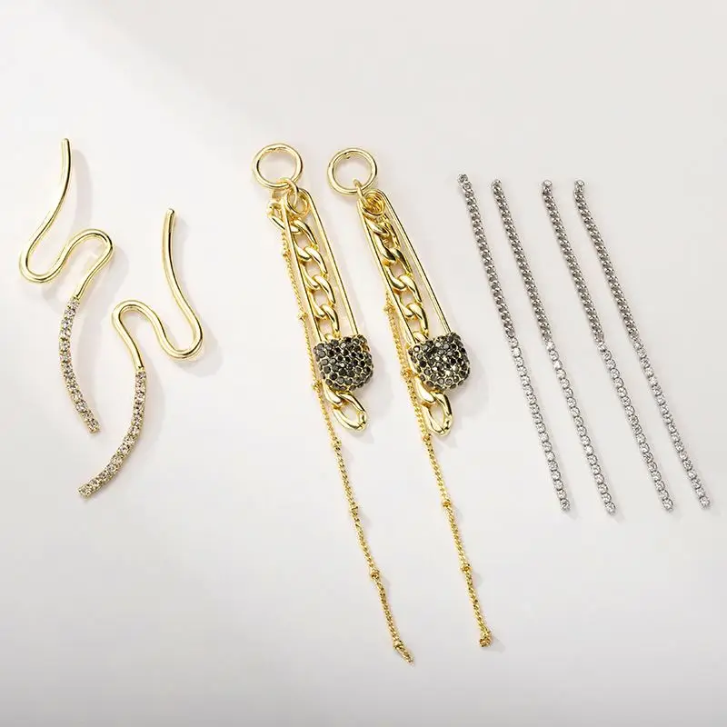 

Stud Glass Earring Ring Coin Drop Lips Huge Hoop Big Stone Name Gold Wire Earrings, As photo