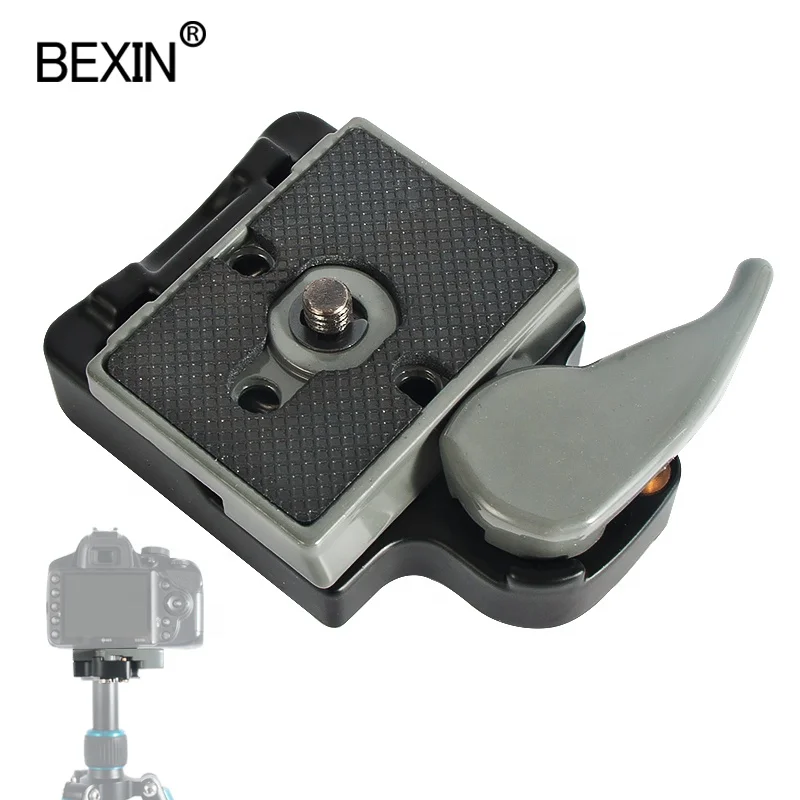 

BEXIN In-stock Quick Release Plate Holders Flexible Convenient Double Locking Non-slip Holders Aluminum Gray for Tripod Heads