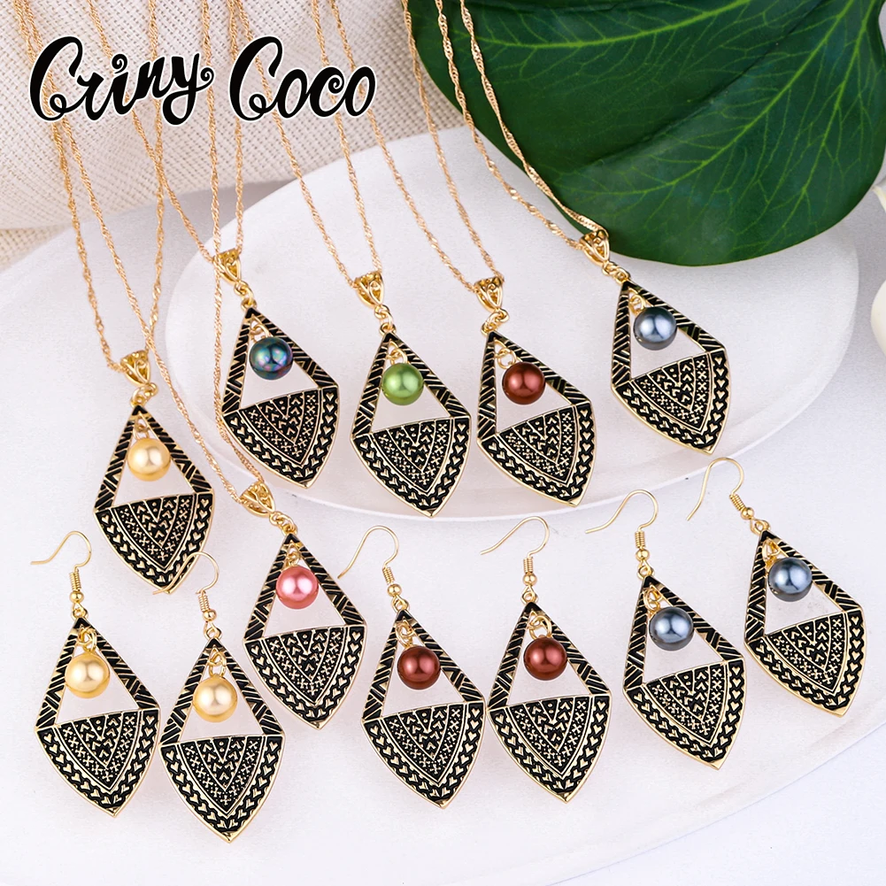 

Cring CoCo Polynesian jewelry Pearl Sets 14k Gold Plated Set Hawaiian jewelry wholesale Samoan jewelry, Picture shows