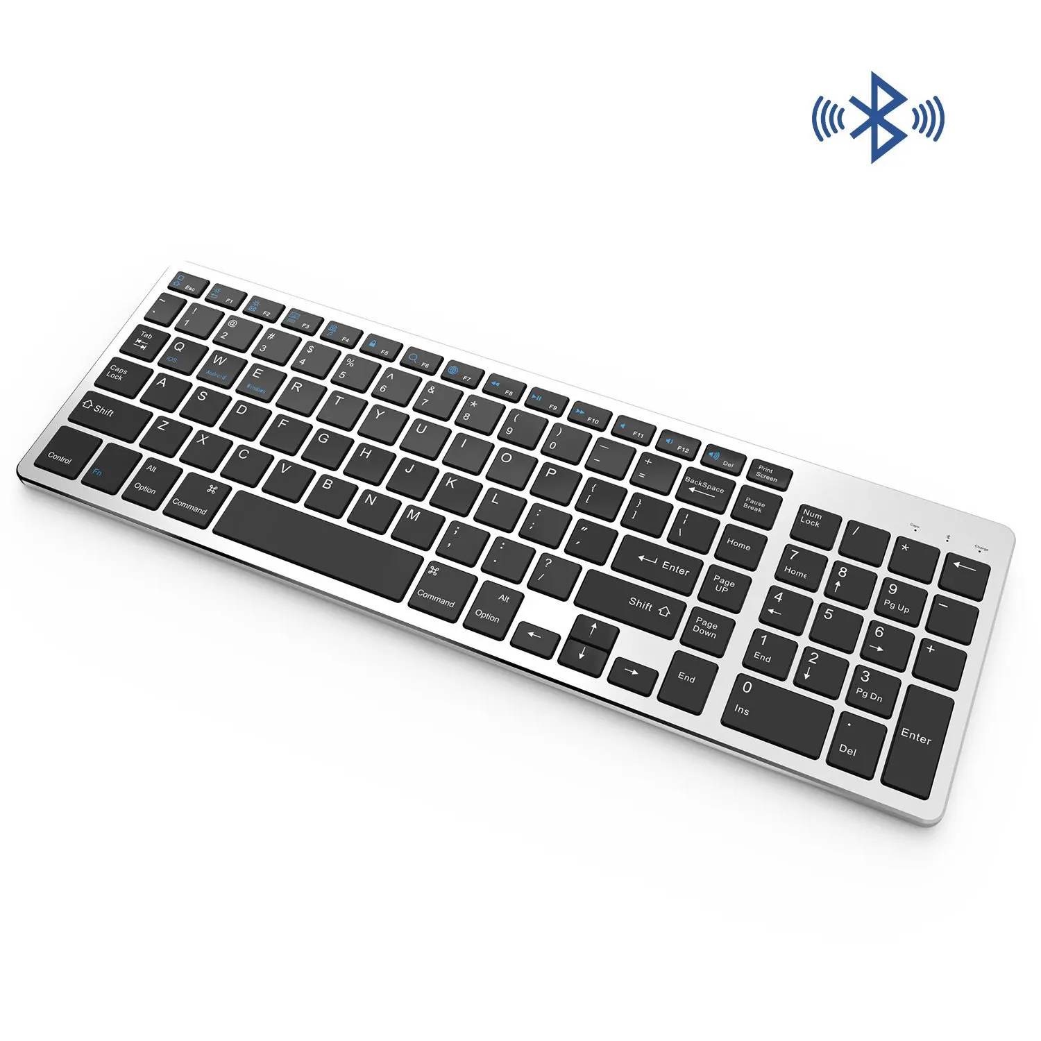 

New arrival rechargeable bluetooth gaming aluminum slim wireless keyboard for iPad/Laptop