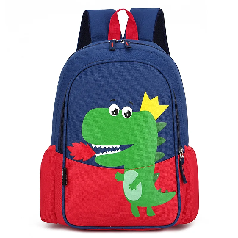 

Popular polyester children's school bags cartoon dinosaur print backpack for 1-3 grade students, Many colors