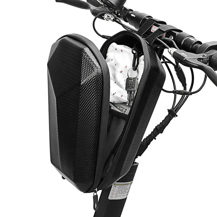 

Waterproof Storage Bags Hard Shell Scooter Handlebar Bag Organizer for Electric Kick Scooters Self Balancing Scooters, Black