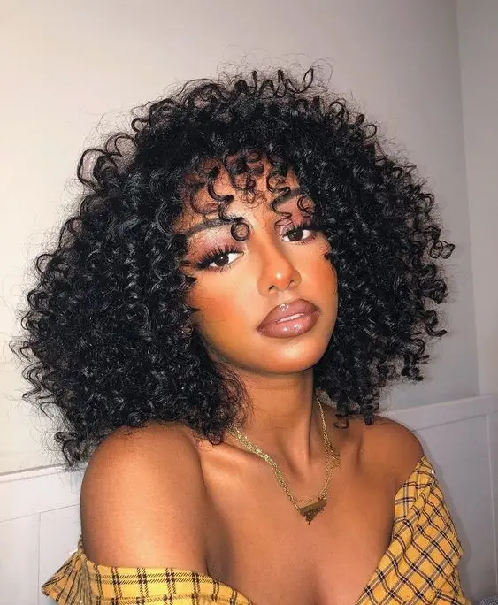 

YC032 Ladies short bob curly nature black adjustable bob wigs human hair lace front human hair wigs