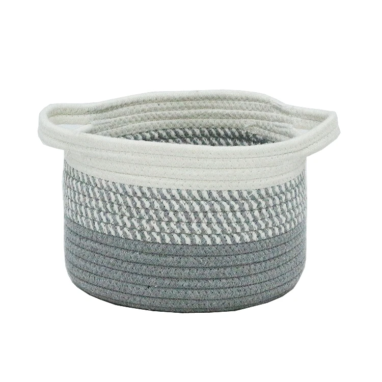 

jute basket organizing foldable custom gray color canvas cloth fabric storage basket with handle cloth basket