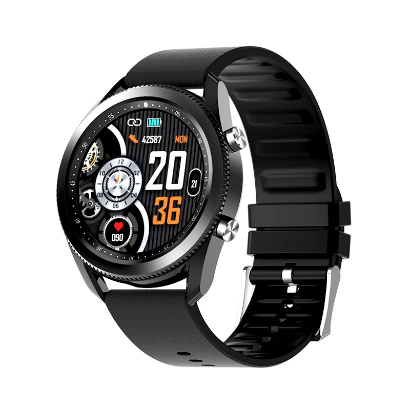 

2021 Hot F5 Smart Watch Rotating bezel control menu operation Download Watch Faces Full touch Music control Smartwatch F5, Black/brown