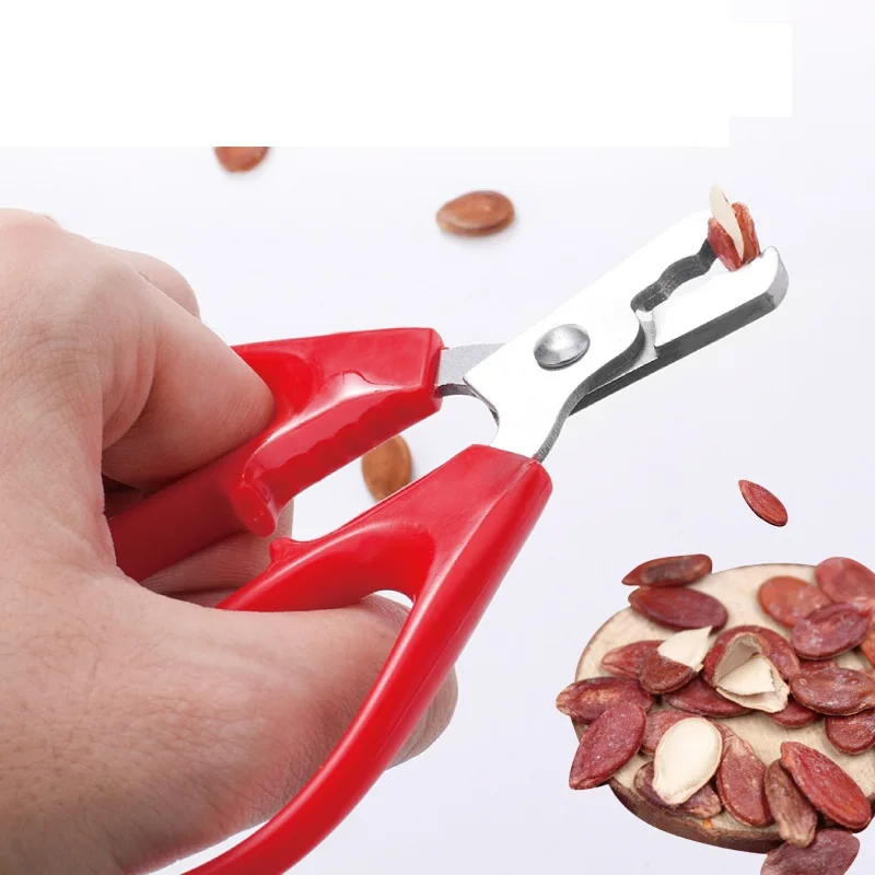 

TY2022 OEM/ODM Kitchen gadgets multi-purpose Household melon seed pliers peeler watermelon seed clip pine nut pliers, Red