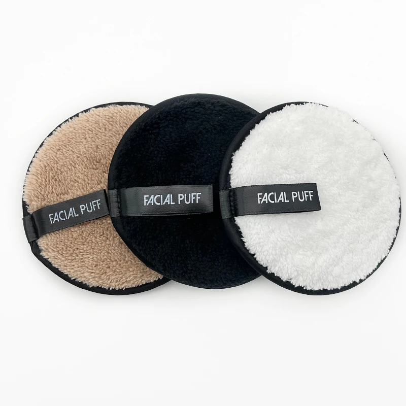 

reusable and washable round shape makeup remover pads facial cleaning pads