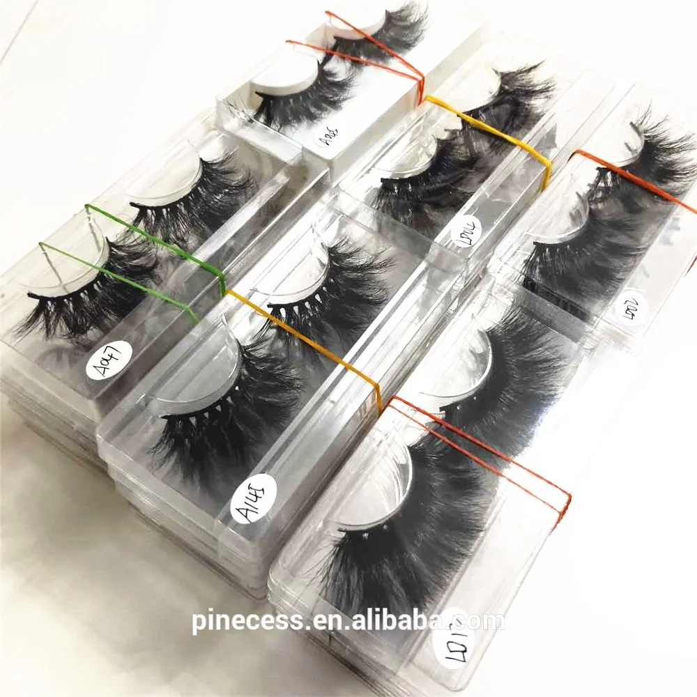 

Siberian real mink long luxury lash mink Natural Handicraft 25mm Real 3d Mink Lashes wholesale vendor bulk clear eyelash vendors