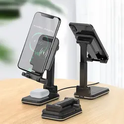 Qi portable foldable wireless charger phone holder