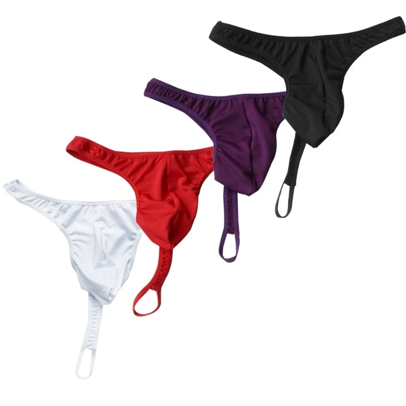 

iEFiEL Mens Low Rise Bulge Pouch Bikini Briefs Underwear Thongs T-Back Sexy Lingerie Men Micro Thong Briefs Nightwear