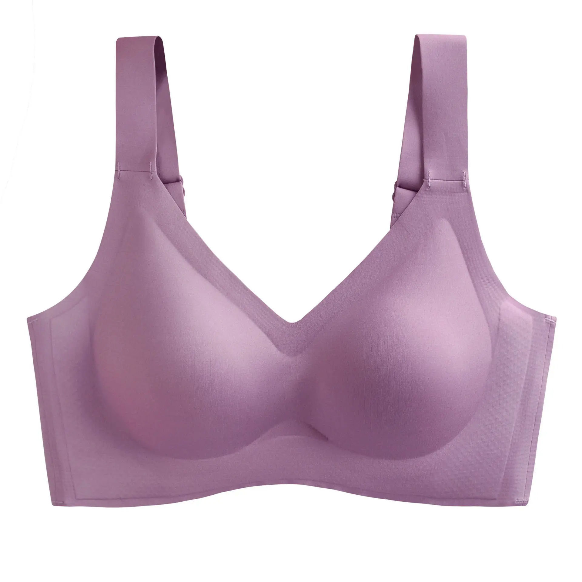 

Adjustable Comfort Wireless Push up Latex Sports Sleep Bra Women Seamless Bra Removeable Pad Plus size Yoga Bra, Shown as pictures