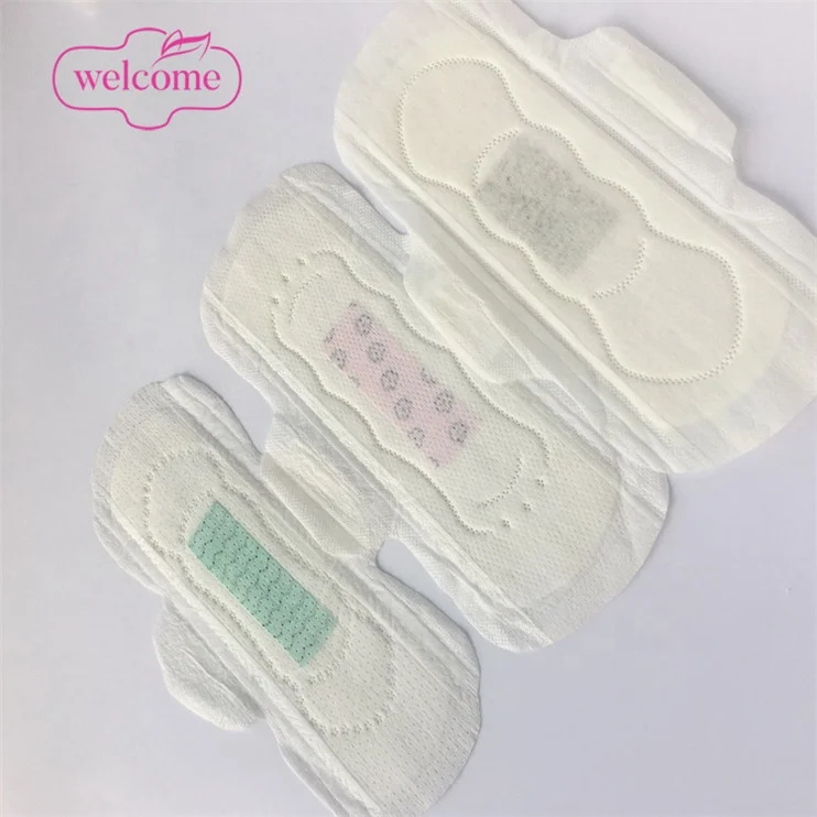 

High Quality Wholesale Eco Friendly Those Days Product Baby Diaper Hibis Herbal Sanitary Napkin, White,yellow,pink