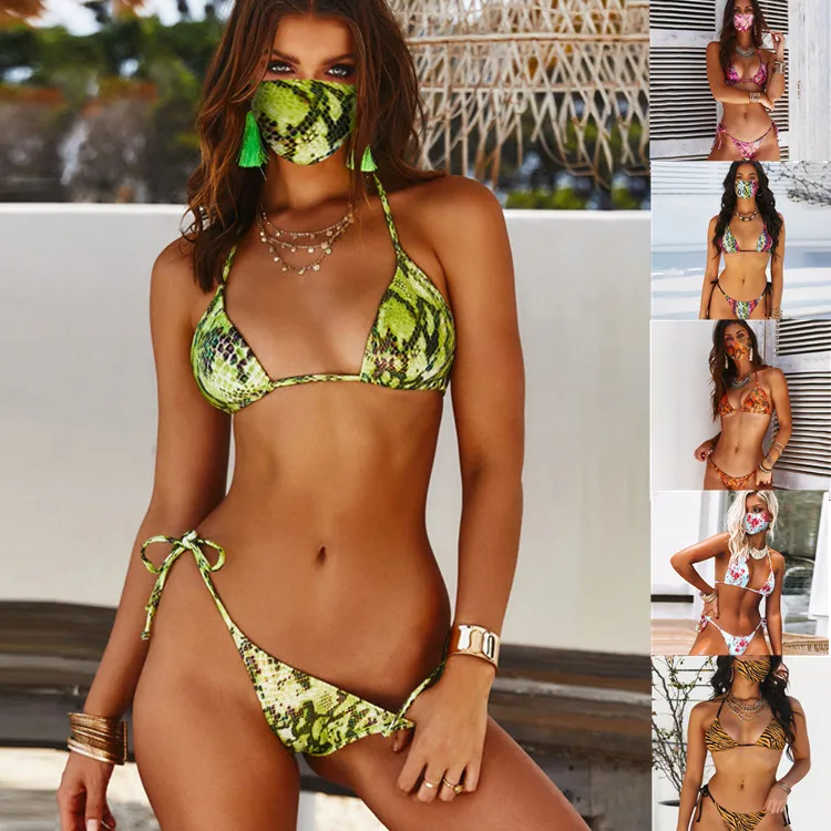 

Fashion Multi-Color Printed European And American Sexy Bikini Swimwear Beach Bikini Wholesale, Colorful
