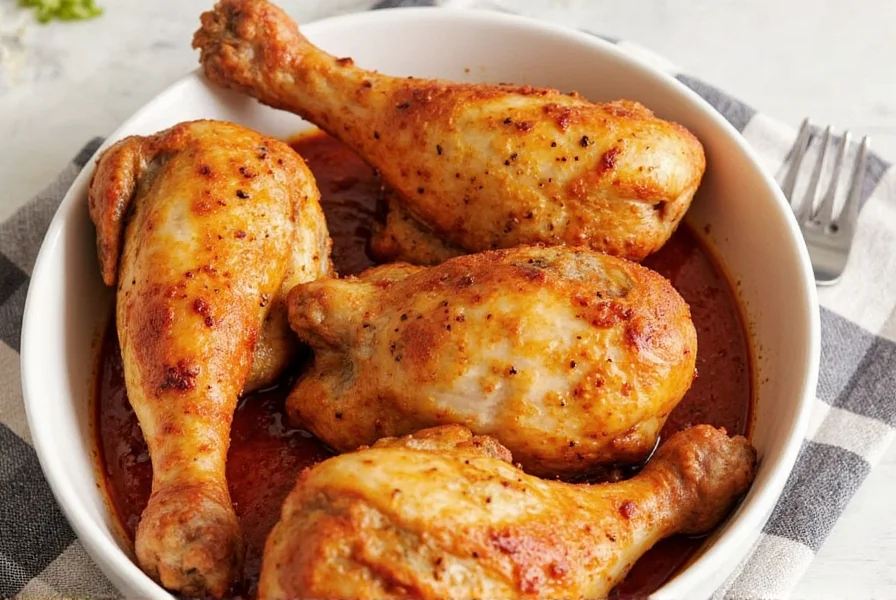 Marinated chicken leg quarters on a tray