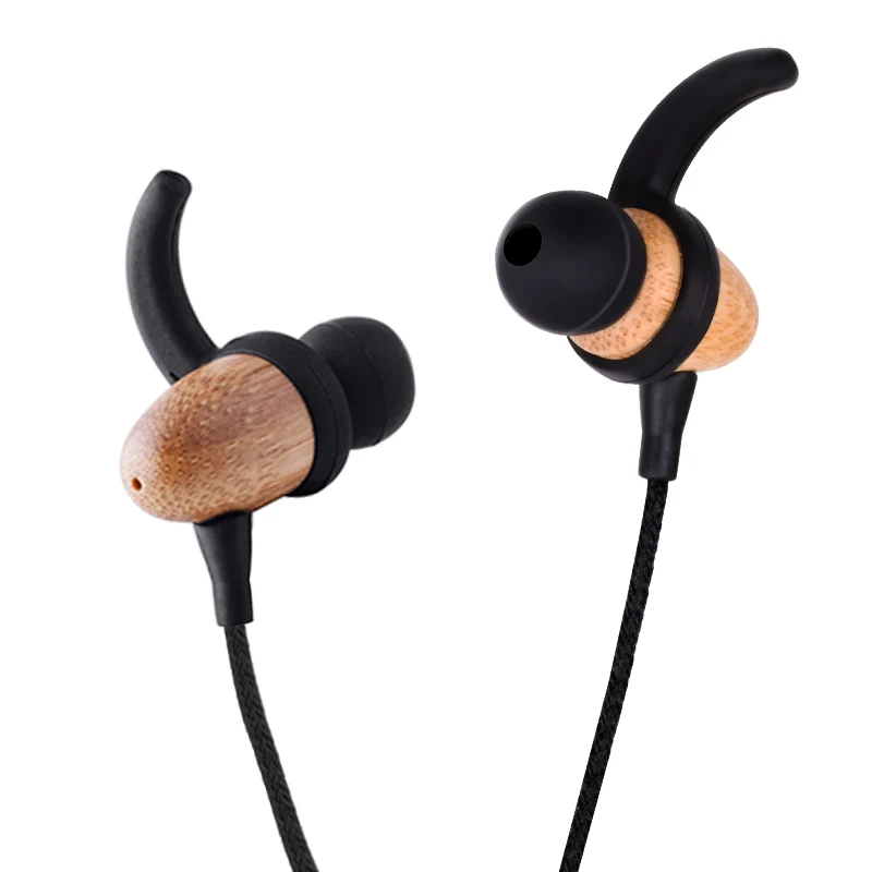

High-Quality Airoha Wireless Tooth Lowest Price Sport Neckband Brand Blue Hands Free Touch Bluetooth Wooden Earphone, Cherry wood,maple wood,safflower pear wood pack