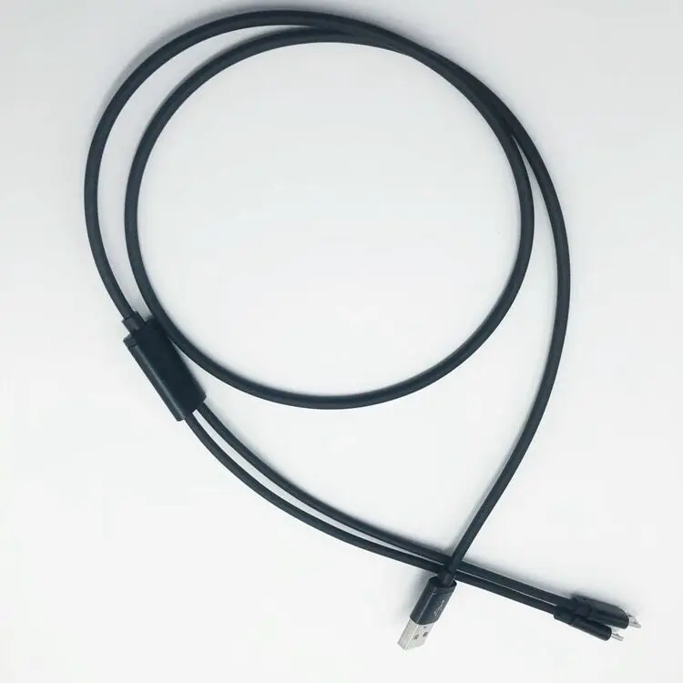 

3.3ft USB 2.0 to Dual Micro USB Y Charge Cable for Data Sync and Power Two Android Phones Tablets, Black