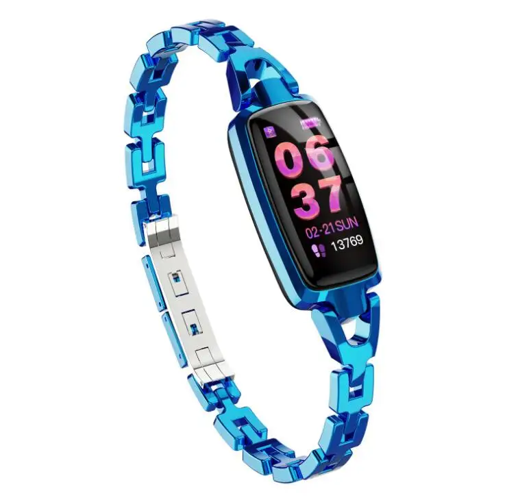 

drop shipping dr66 women gift Heart Rate Monitor Blood Pressure Watch Ladies Girls smart watch, Black grey pink