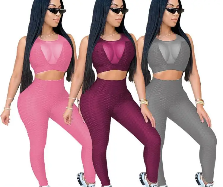 

Women Solid Color Gym 5XL Multicolor Yoga Bra And Leggings Yogo Plus Size Tracksuit Two Piece Activewear, Customized color