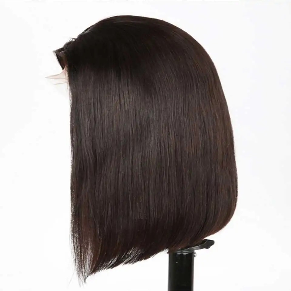 

Brazilian Natural Human Hair Wigs Short Bob Cut Straight Virgin Single Donor Raw Human Hair Brazilian 13x4 Lace Frontal Bob Wig