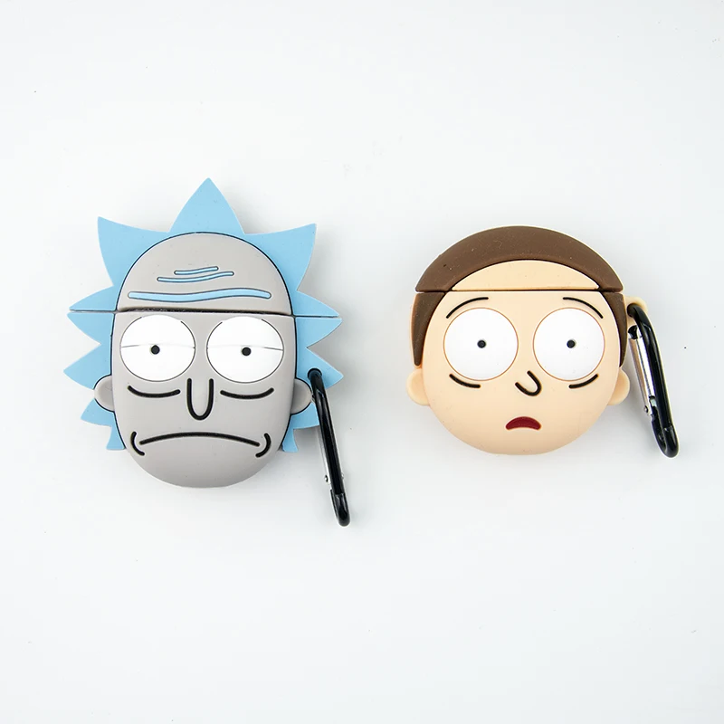 Cartoon Rick and Morty Silicone Cute 3D Case for Airpods Case