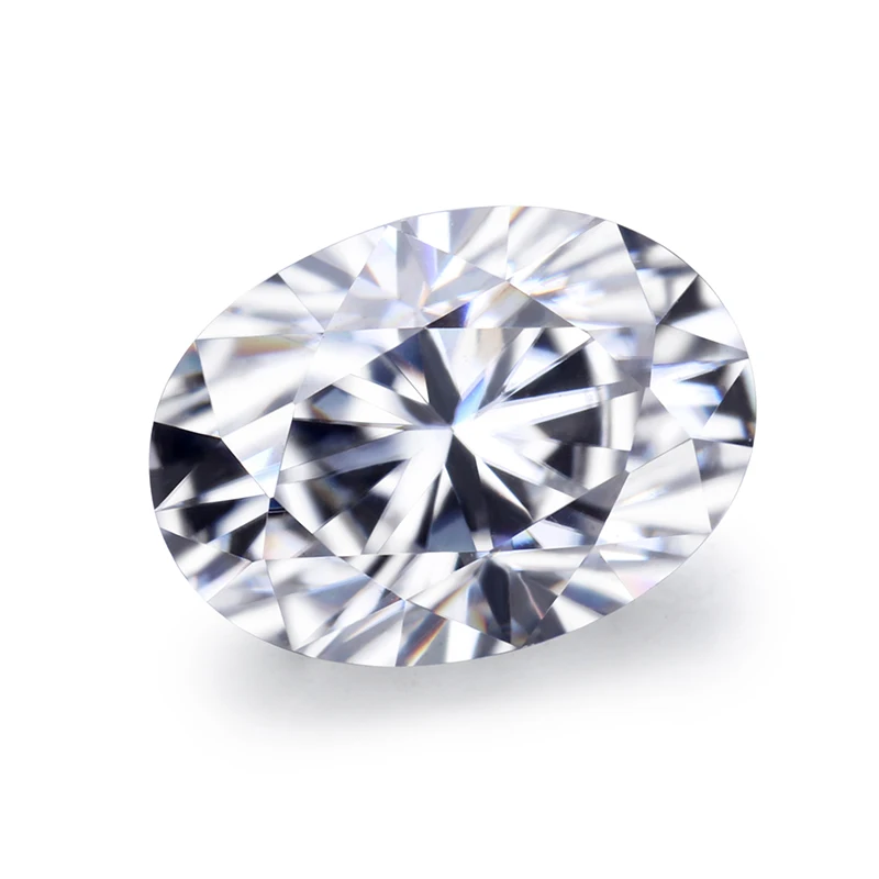 starsgem factory wholesale excellent cut clear white oval moissanite