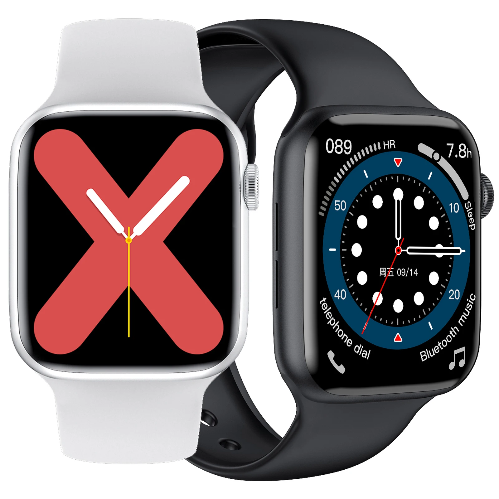 

2021 w26+ smart watch mactive bt call iwo series serie 6 reloj inteligente w26 plus smart watch, White/black/pink