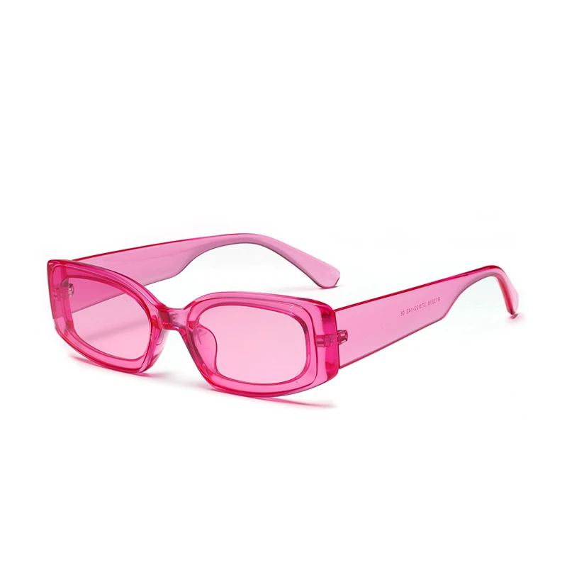 

Candy colored transparent square sunglasses women Color glasses male