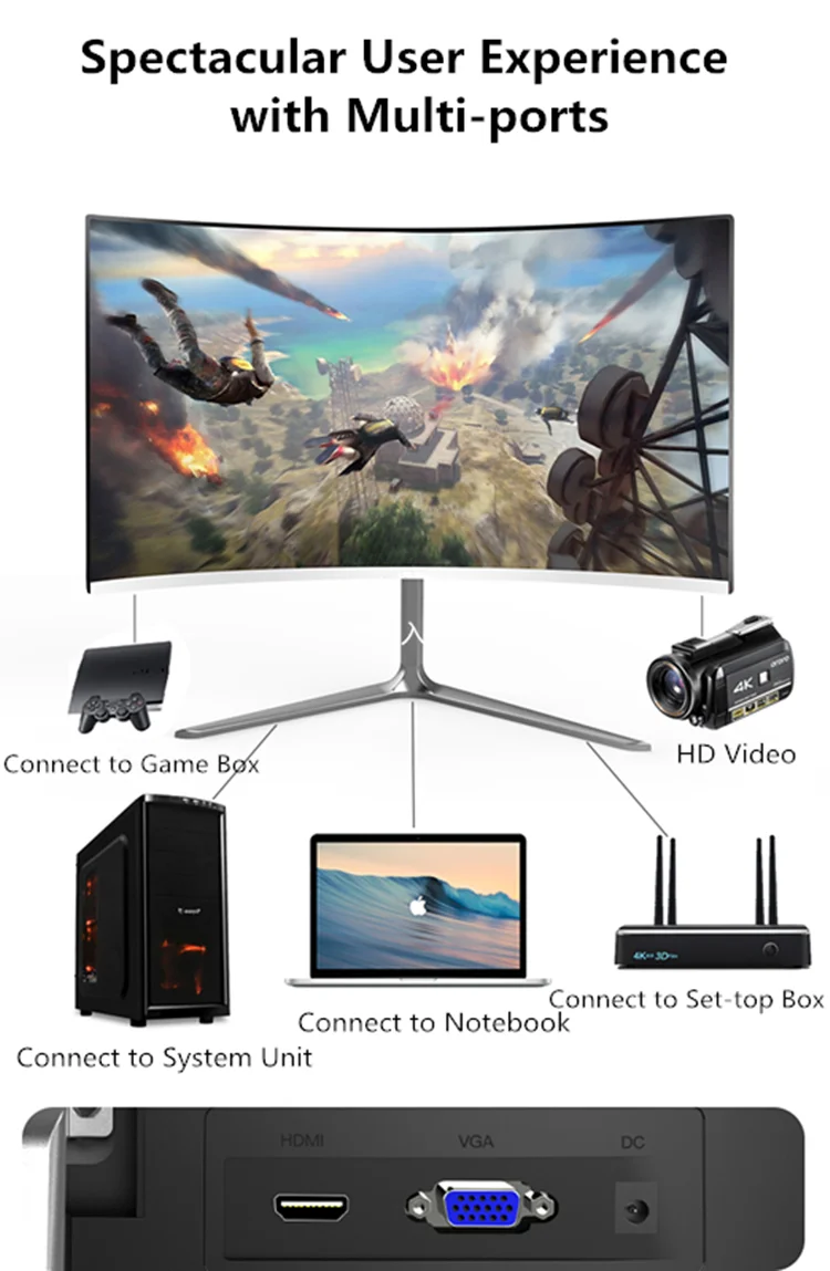 Factory Direct Sale Monitor 27 Inch 4k Frameless Desktop Computer Pc ...