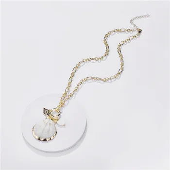 Fashion New Jewelry Natural Shell Necklace Lock Pendant Chain Gold Silver Plated Short Necklace Buy Fashionable New Design Shell Necklace Nautilus Shell Necklace Coconut Shell Necklace Product On Alibaba Com