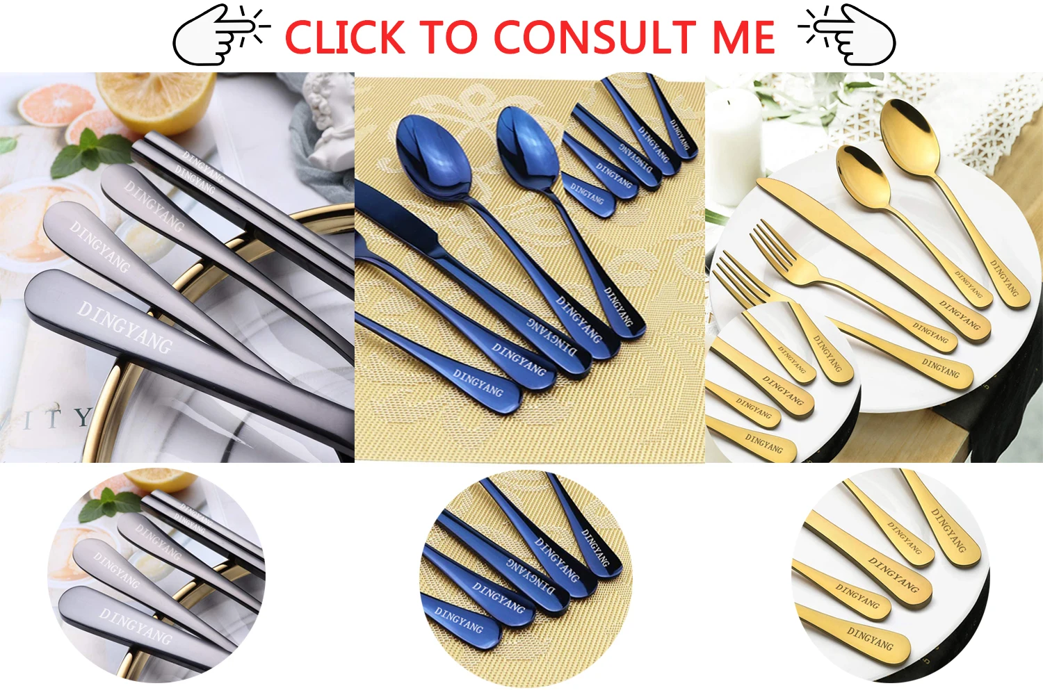 24piece Gold Flatware Silverware Set,18/0 Heavy Duty Stainless Steel