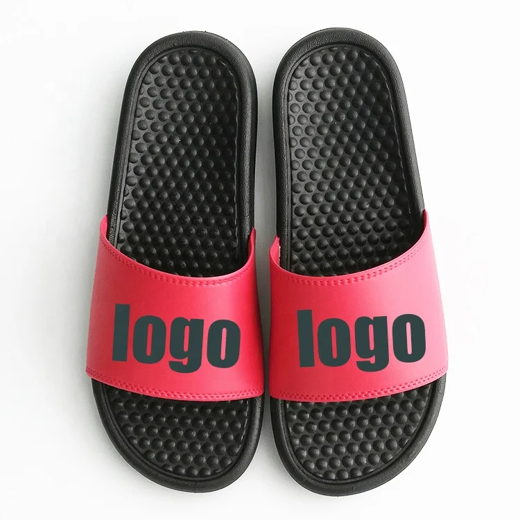 

Large Size Fashion PVC Customized 3D Logo Printing Slides Massage Fashion Ladies Custom Logo Beach Blank Slipper for Women