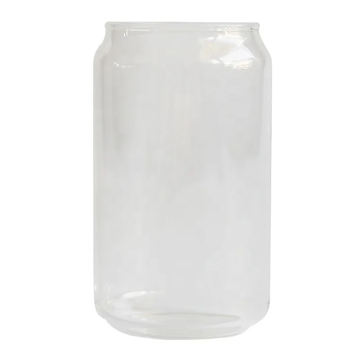 

Novelty Cola Can Transparent Juice Glass Heat Resistant Drink Glass Cup Private Label Acceptable