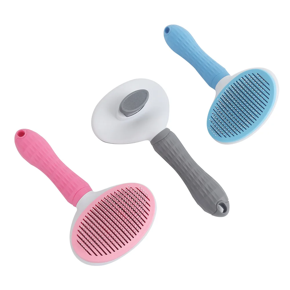 

Manufacturer wholesale One-click Eco-friendly Hair Removal dog Brush Automatic hair-free pet Grooming comb, Colorful