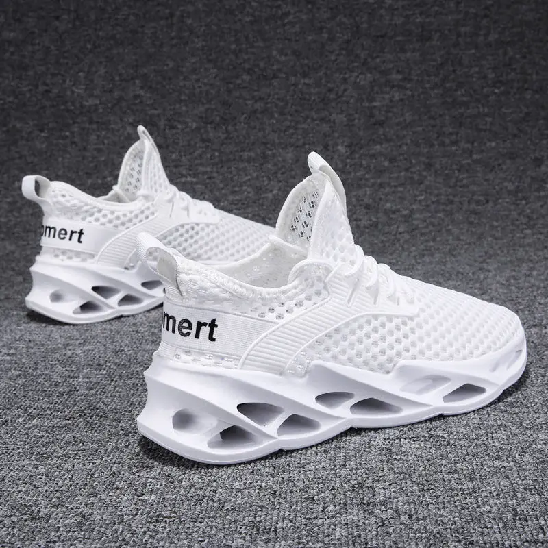 

handsome Fashion Mesh Sneakers Breathable Casual Slip-on Male Loafers Casual Walking Shoes, As pic