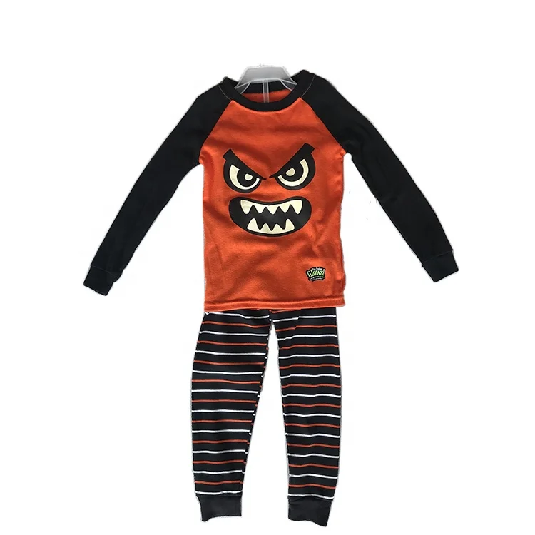 Boys 2PC-SET Kids Halloween Pajama Stock lot Surplus Garments