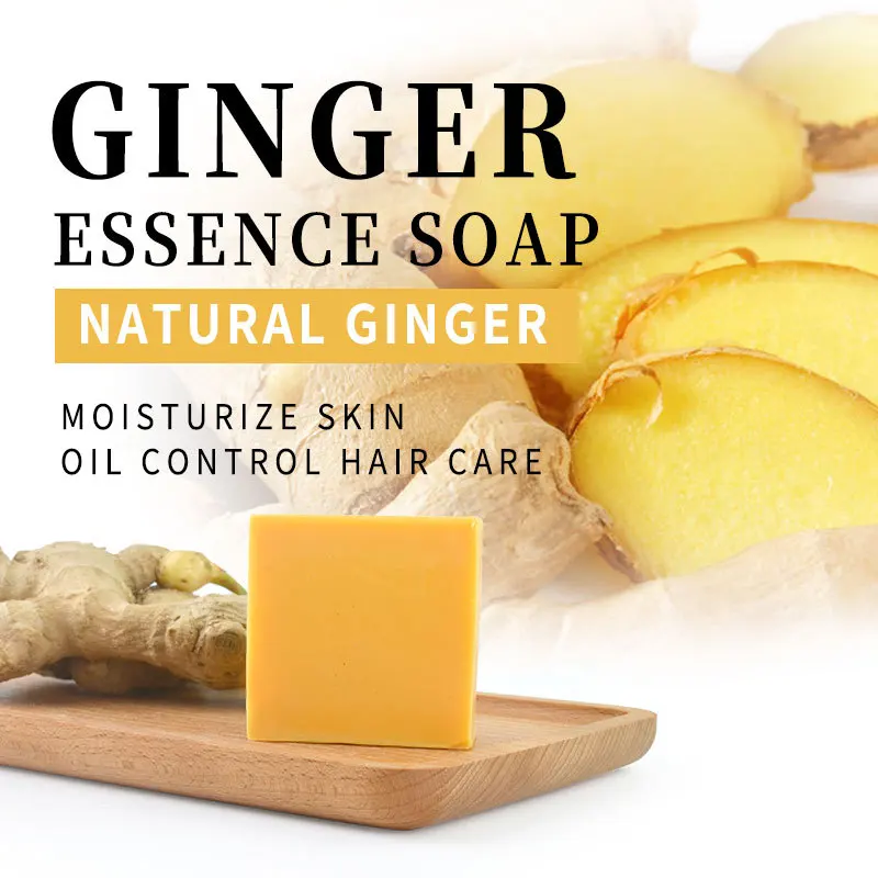 

AMEIZII Beauty Personal Care Bath Supplies Ginger Oil Control Nourishing Natural Ginger Essential Soap Skin Care Whitening 100g