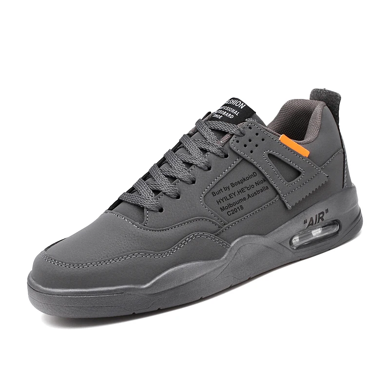 

factory wholesale price PU leather mens basketball shoes men, Black ,grey,white