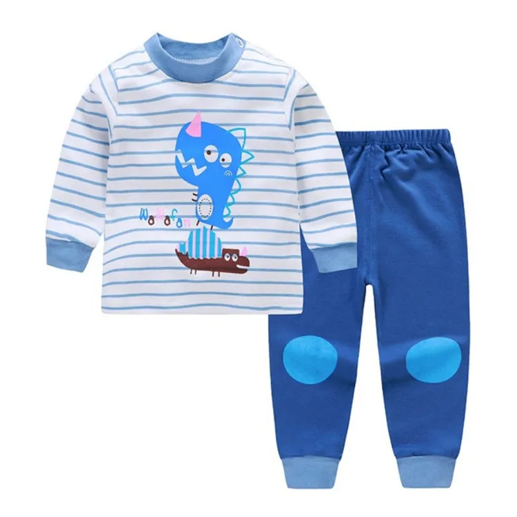 

Fashion Design Baby kids Clothes Set 100% New Sleepwear Cartoon Cotton Pajamas For Boy, Picture shows