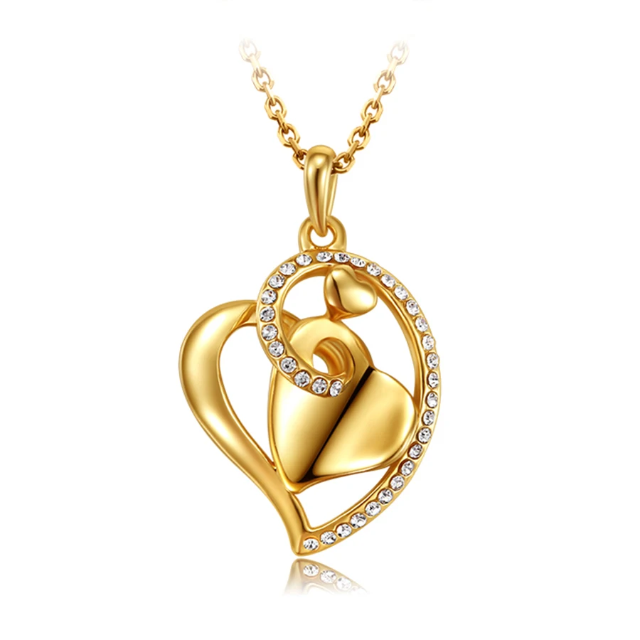hot sale fashion alloy heart pendant necklace jewe