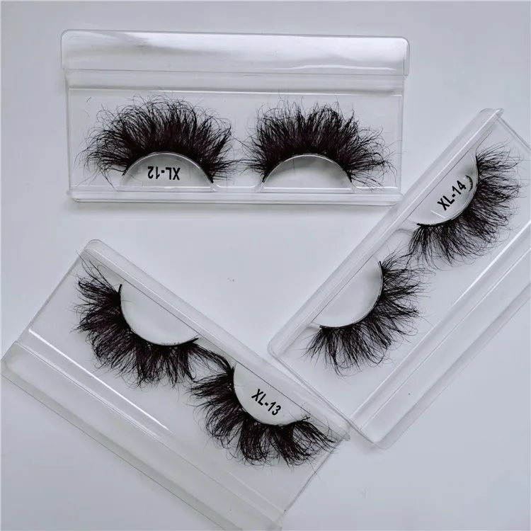 

Wholesale 100% siberian long dramatic super curly fluffy 25mm mink eyelashes