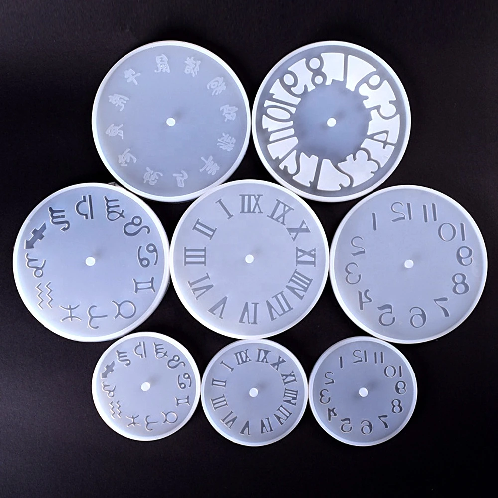 

DIY Epoxy Resin Molds Crystal drops Silicone Mold Clock For Jewelry Small And Big Size Clock Resin Silicone Mould Handmade Tool, White