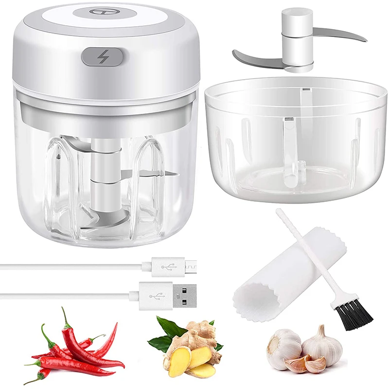

Multi-function Kitchen Electric Wireless, Vegetable Fruit Meat Mini Garlic Chopper Cutter Masher/, Customized colors