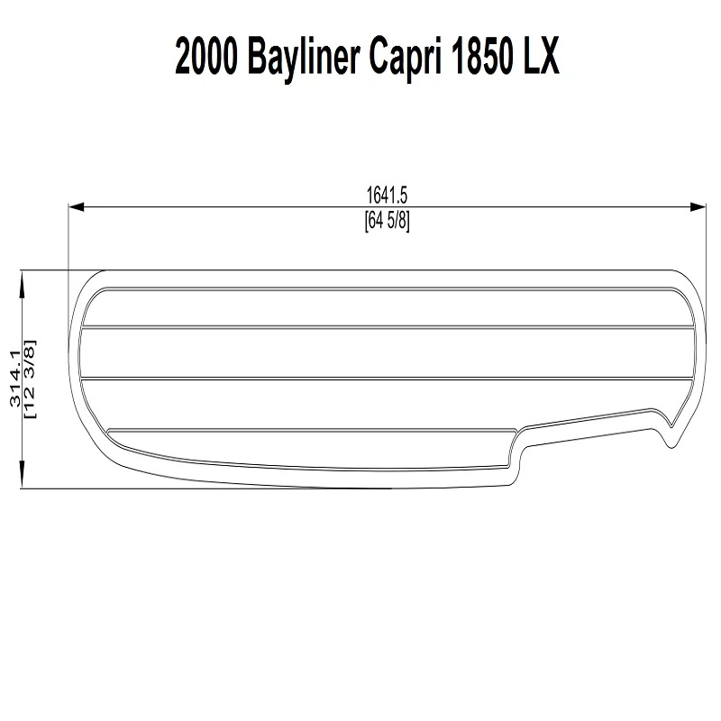 

2000 Bayliner Capri 1850 LX Swim Platform Pad Boat EVA Teak Decking 1/4" 6mm