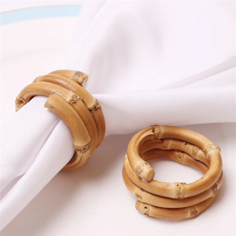 

Wholesale islamic easter living room herbal rustic wood bamboo napkin ring, Wooden