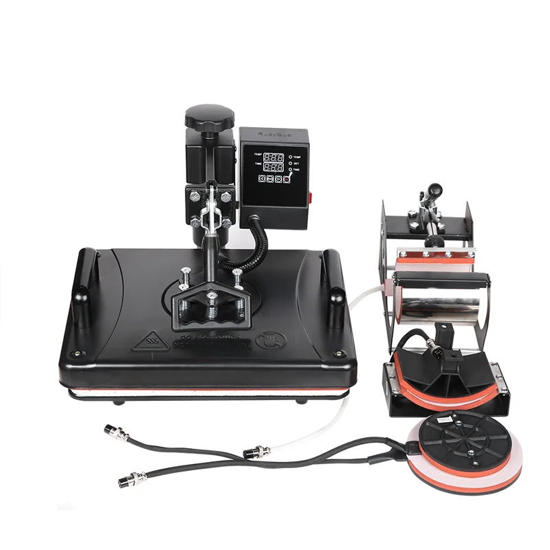 

RubySub Combo 5 in 1 Multi-function Sublimation Heat Press Machine Digital Heat Press Machine for Mug T shirt Hats