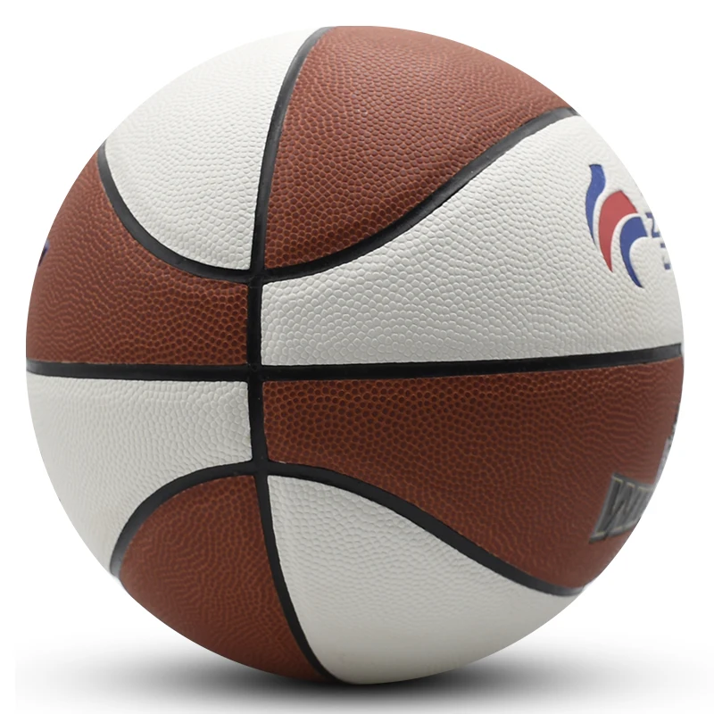 

Chance premium size 6 match Basketball - - PU synthetic leather, White/brown