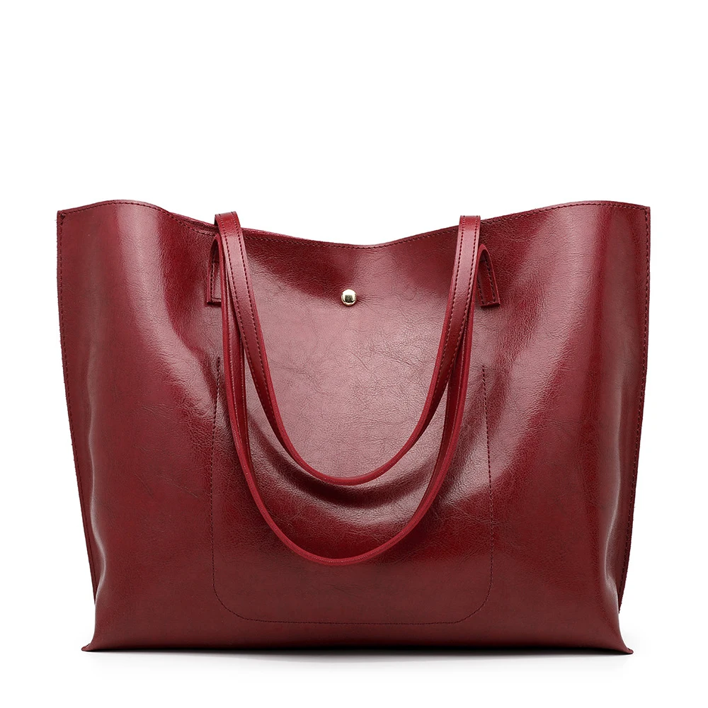 

SUNDO 2020 Trending Wholesale Handbag China College Girls Large Capacity Shoulder Leather Tote Bags Suppliers, Red/burgundy/black/brown(customize)