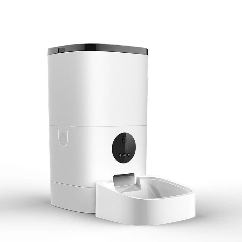 

Programmable Timed 10s Voice Recorder Blueteeth 4L Slow Feeder Dog Wifi App Auto Pet Feeder Pet Automatic Feeder, White and customized